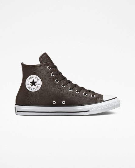 Tenisky Vysoke Converse Chuck Taylor All Star Tumbled Kozene Damske Hnede Biele Čierne | SK IPKQR4